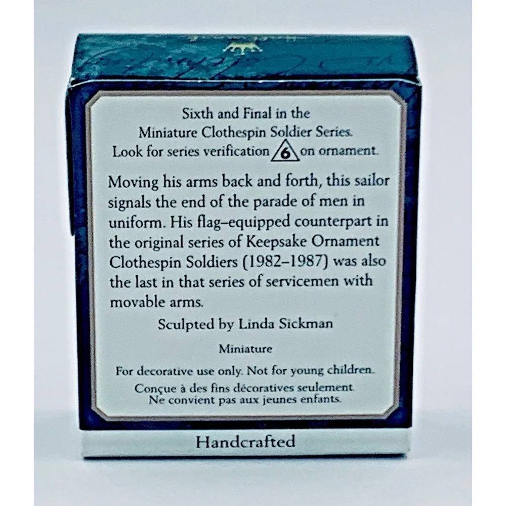 Hallmark Keepsake Sailor‎ Ornament Miniature Clothespin Soldier Series 2000 #6